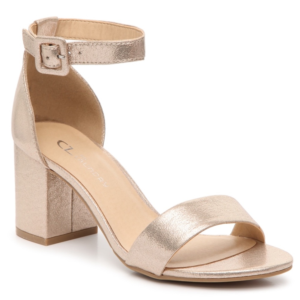 CL By Laundry Jody Sandal 7.5 Warm Gold Metallic